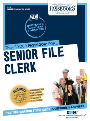 cover image of Senior File Clerk